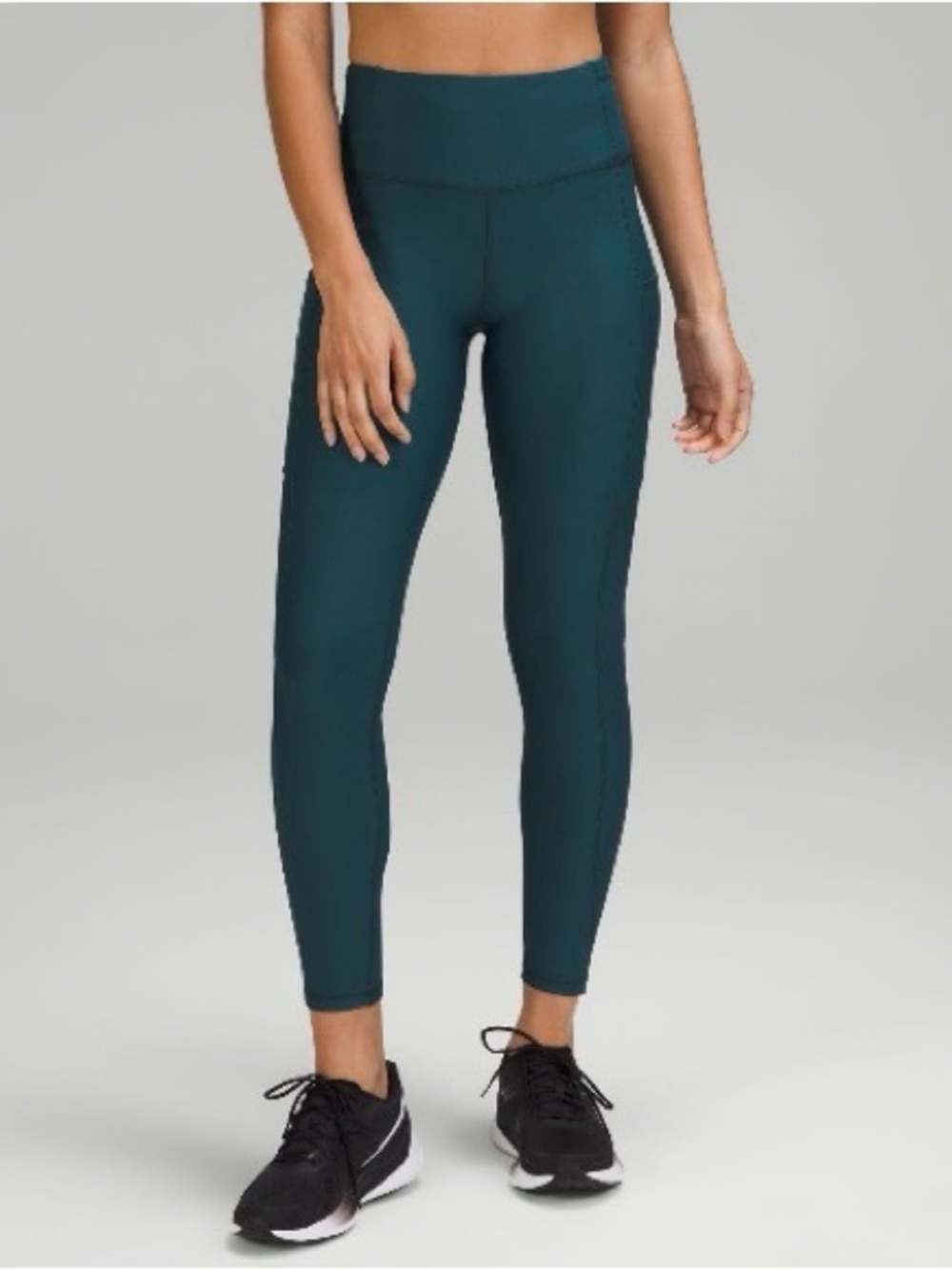 Lululemon Fast and Free High Rise Fleece Tight 28” Green Jasper